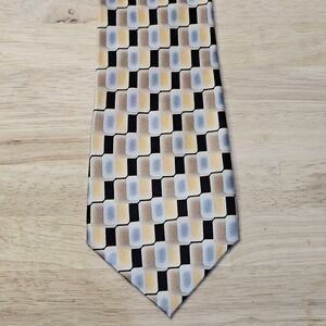 Pierre Cardin Men's Silk Tie Classic Length Geometric Pattern
